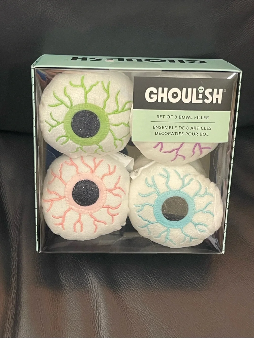 Ghoul•sh Eyeball Bowl Fillers - White with Green, Pink, Blue Veins